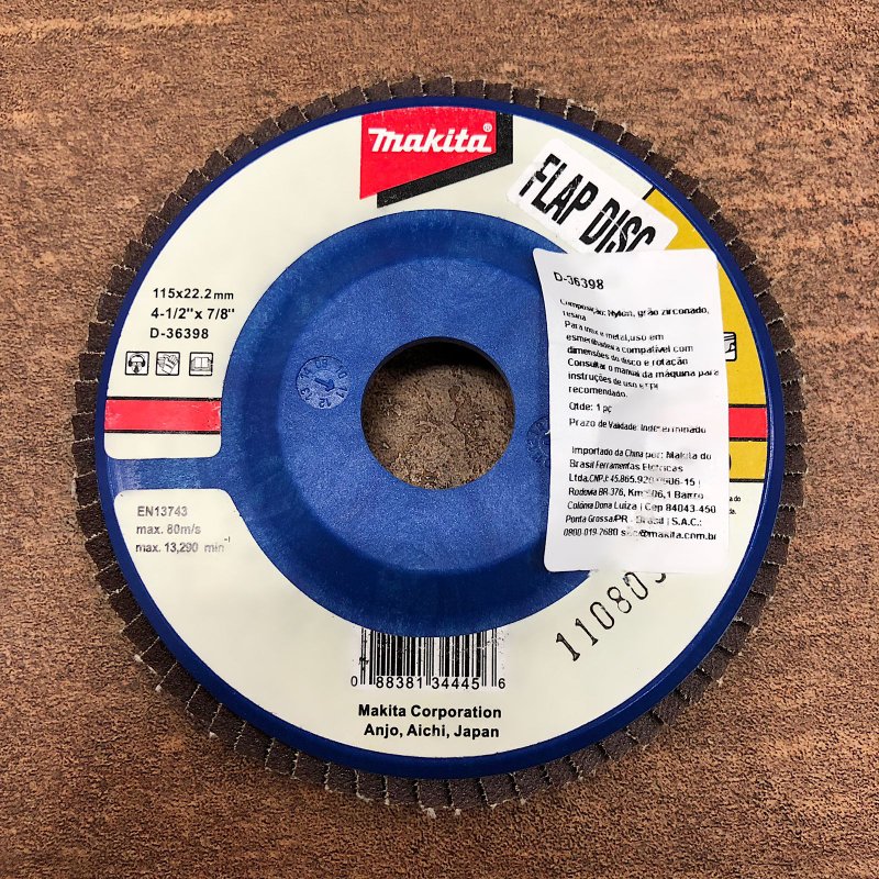 Disco de Lixa Flap 115x22mm Makita D 36398   Gro 80