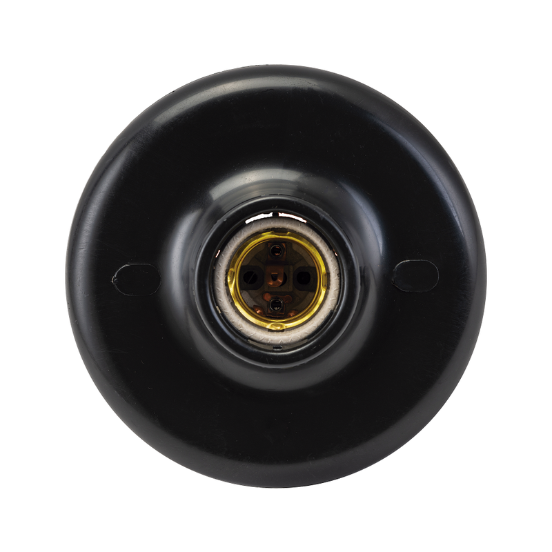 Plafonier Soquete de Porcelana E27 Demi 6162 Preto 2