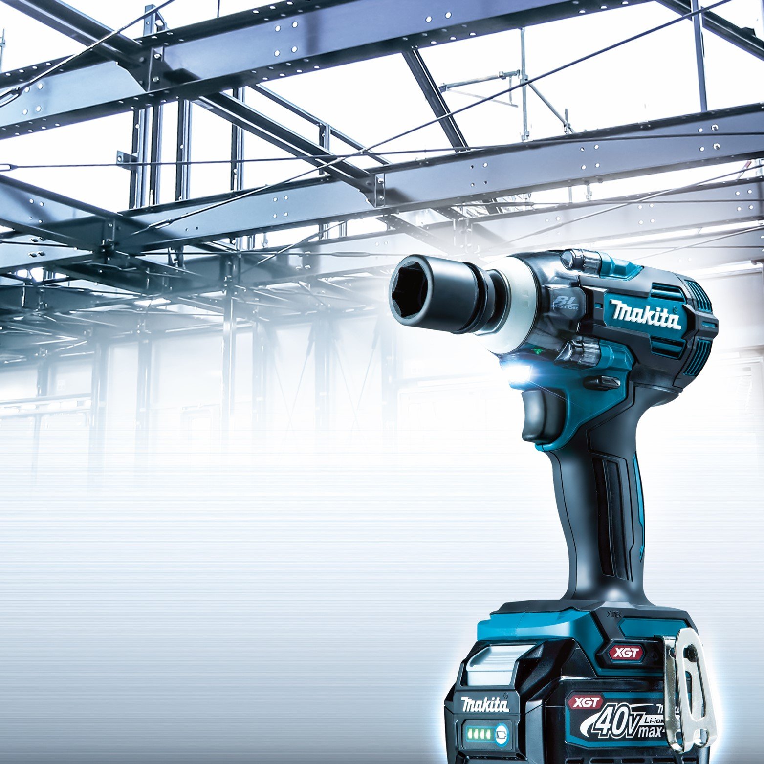 まいまい Chave de Impacto a Bateria 18V 1626Nm Brushless Maleta Carregador