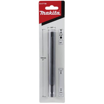 Adaptador para Soquete Impacto Haste 14 Encaixe 38 150mm Makita B 57738