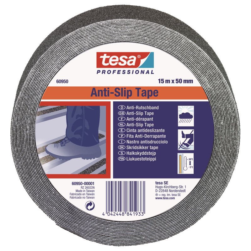 FitaLixa Antiderrapante 50mmX15m Preta Tesa 60950