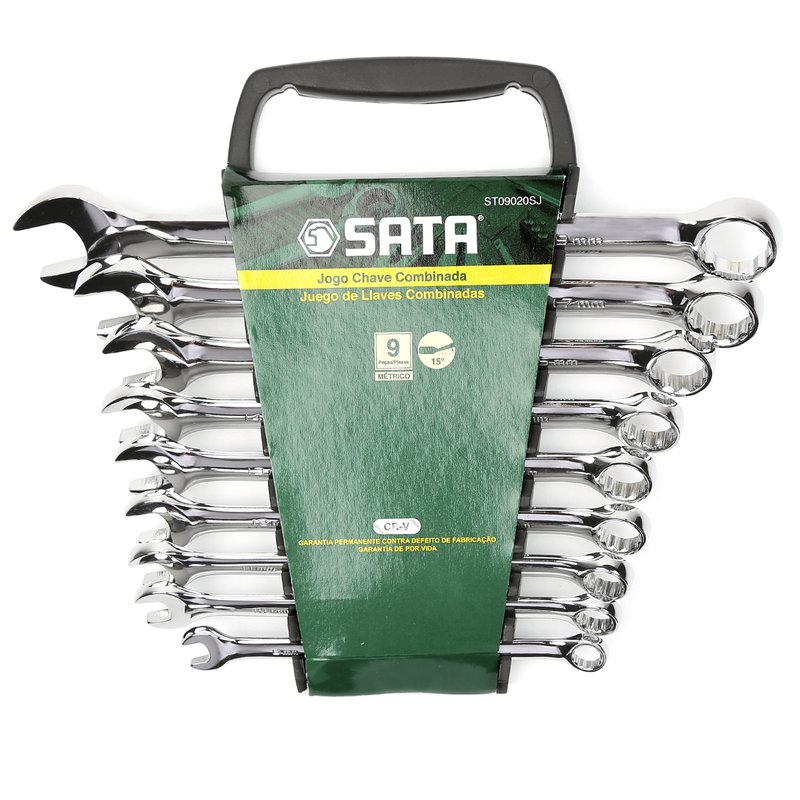 Jogo de Chave Combinada 8 19mm 9 Peas Sata ST09020G