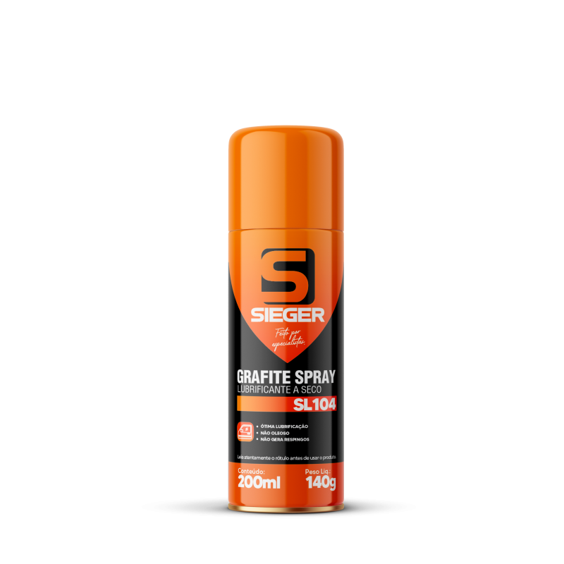 Grafite Spray Lubrificante Seco 200ml/140g Sieger SL104 048016
