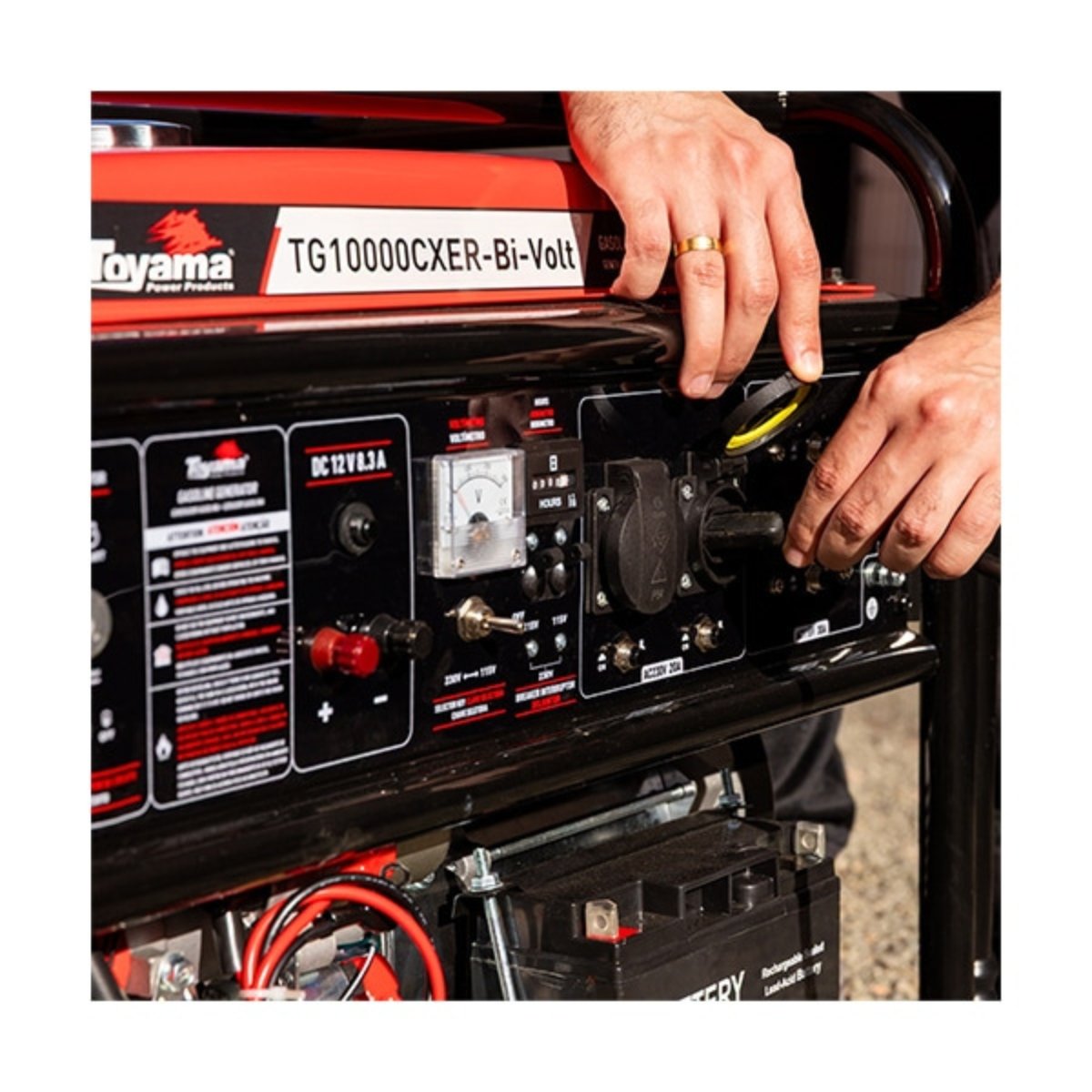 Gerador de Energia Gasolina TOYAMA TG10000CXER Bi-Volt – Potente