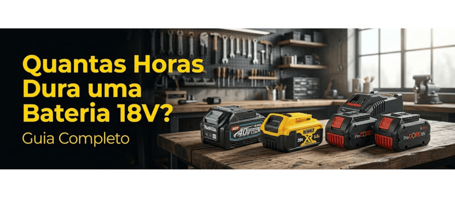 Quantas Horas Dura uma Bateria 18V? Guia Completo