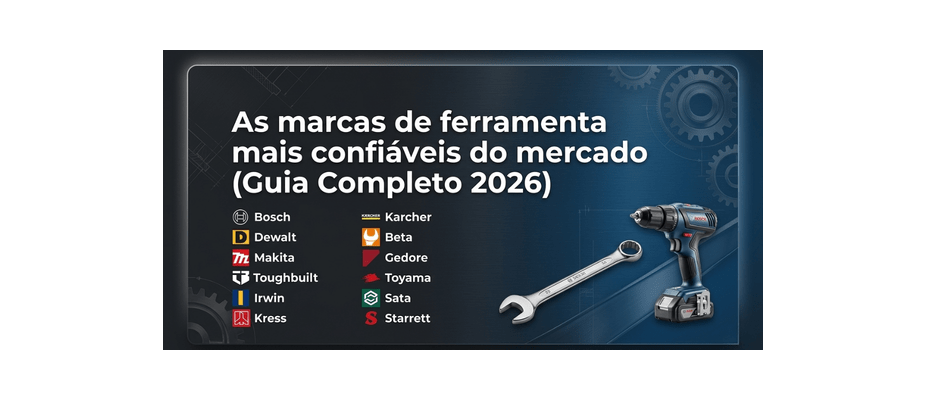 As marcas de ferramenta mais confiáveis do mercado (Guia Completo 2026)