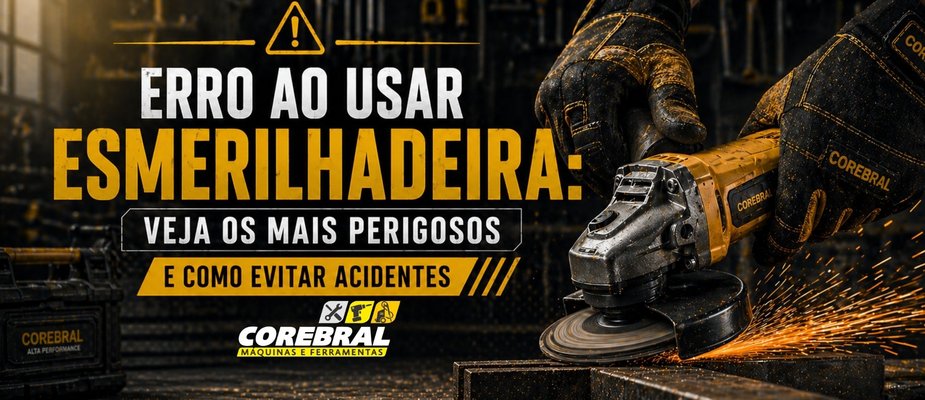 Erro ao usar esmerilhadeira: veja os mais perigosos e como evitar acidentes