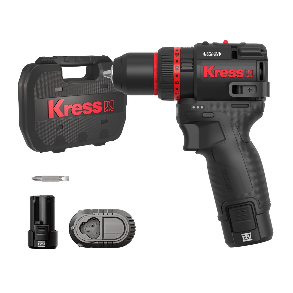 Parafusadeira Furadeira Impacto 12V 2.0Ah Kress KH363 10mm