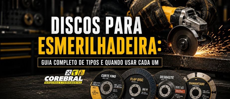 Discos para Esmerilhadeira: Guia Completo de Tipos e Quando Usar Cada Um