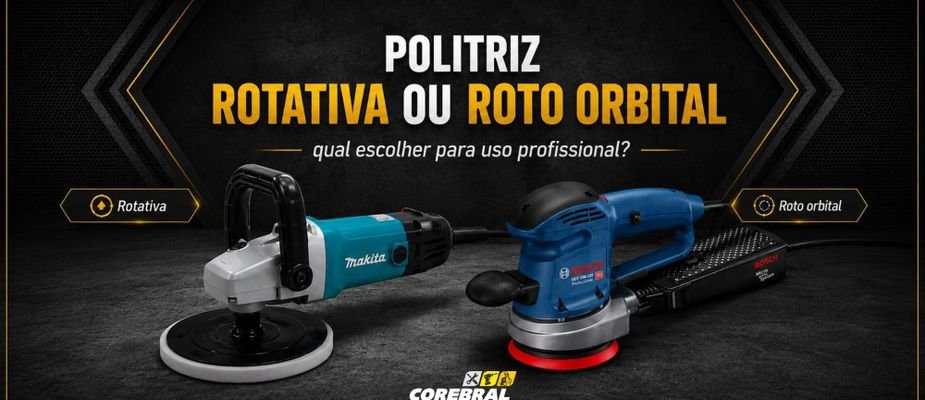 Politriz rotativa ou roto orbital: qual escolher para uso profissional?