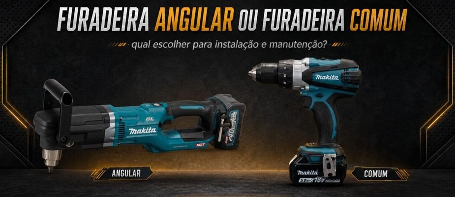 Furadeira angular ou furadeira comum: qual escolher para instalacao e manutencao?